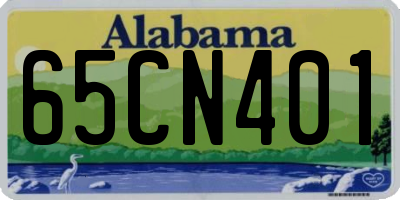 AL license plate 65CN401