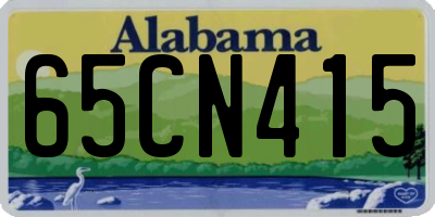 AL license plate 65CN415