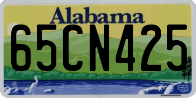AL license plate 65CN425
