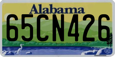 AL license plate 65CN426