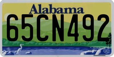AL license plate 65CN492