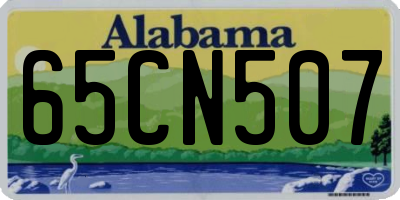 AL license plate 65CN507