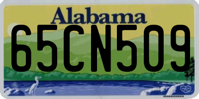 AL license plate 65CN509