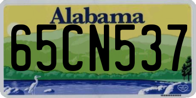 AL license plate 65CN537