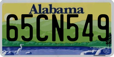 AL license plate 65CN549