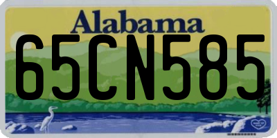 AL license plate 65CN585