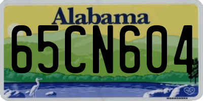 AL license plate 65CN604