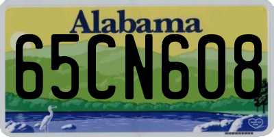 AL license plate 65CN608