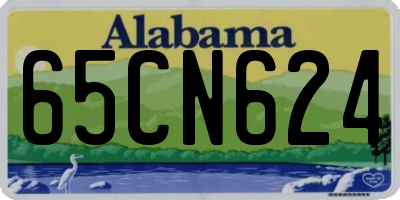 AL license plate 65CN624