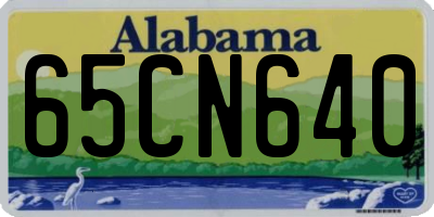 AL license plate 65CN640