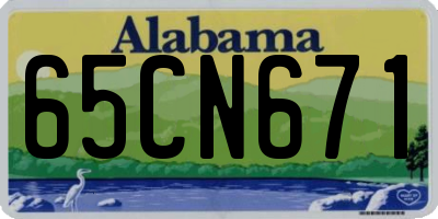 AL license plate 65CN671