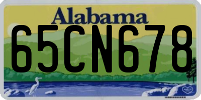 AL license plate 65CN678