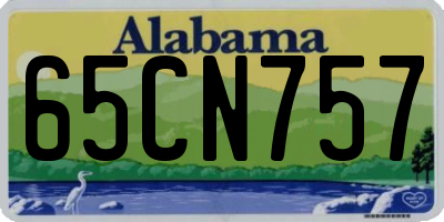 AL license plate 65CN757