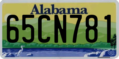 AL license plate 65CN781
