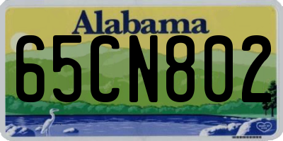 AL license plate 65CN802