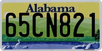 AL license plate 65CN821