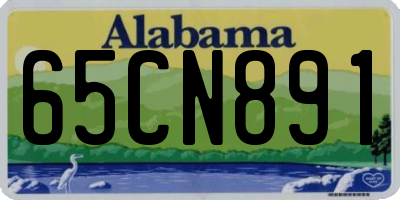 AL license plate 65CN891
