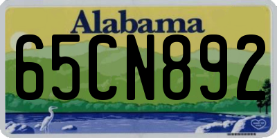 AL license plate 65CN892