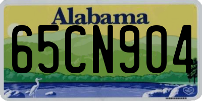 AL license plate 65CN904
