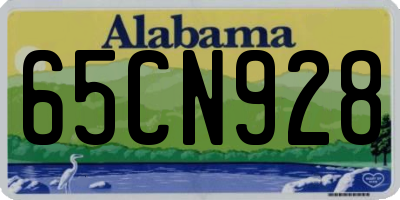 AL license plate 65CN928