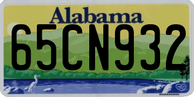 AL license plate 65CN932