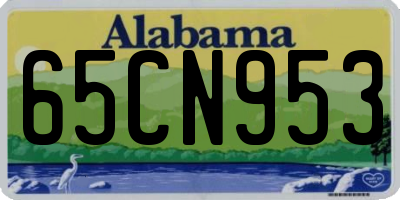AL license plate 65CN953