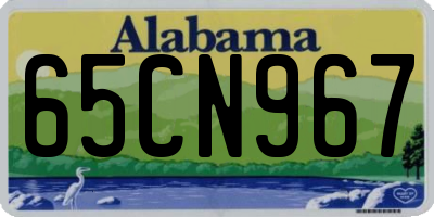 AL license plate 65CN967