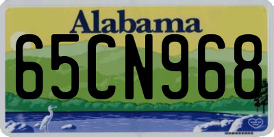 AL license plate 65CN968