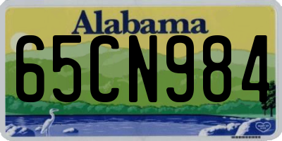 AL license plate 65CN984