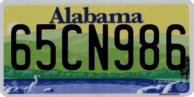 AL license plate 65CN986