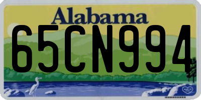 AL license plate 65CN994