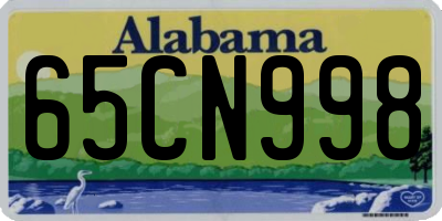 AL license plate 65CN998
