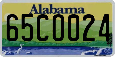 AL license plate 65CO024