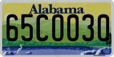 AL license plate 65CO030