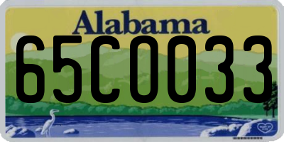 AL license plate 65CO033