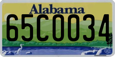 AL license plate 65CO034