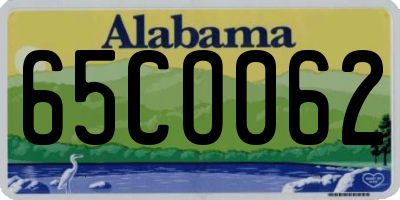 AL license plate 65CO062