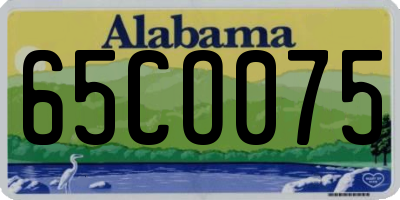 AL license plate 65CO075