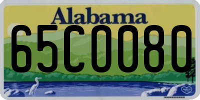 AL license plate 65CO080