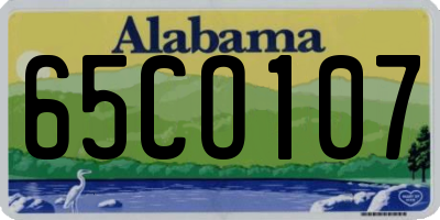 AL license plate 65CO107