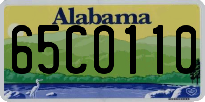 AL license plate 65CO110
