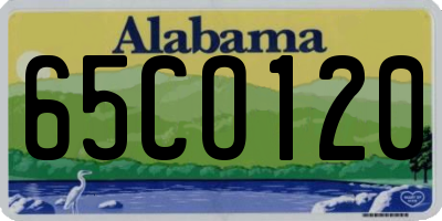 AL license plate 65CO120