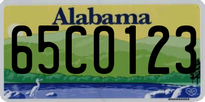 AL license plate 65CO123