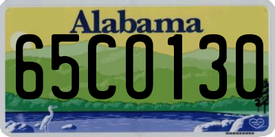AL license plate 65CO130