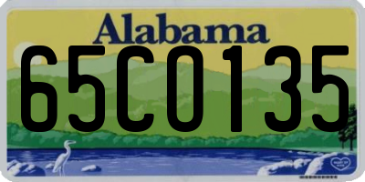 AL license plate 65CO135