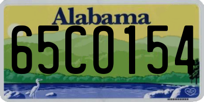 AL license plate 65CO154