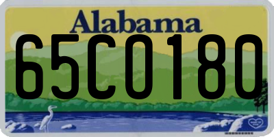 AL license plate 65CO180