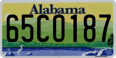 AL license plate 65CO187