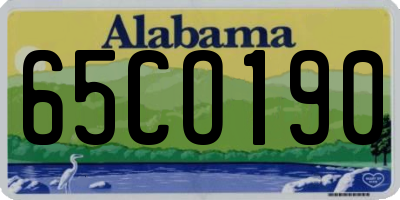AL license plate 65CO190