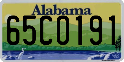 AL license plate 65CO191